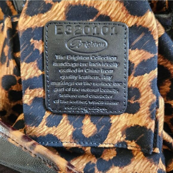 Brighton Patent Leather Leopard Print Tote Bag - Picture 16 of 16